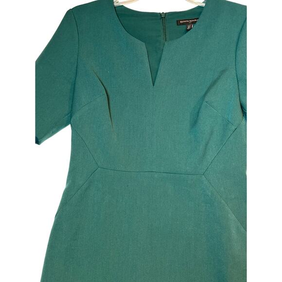 Banana Republic Sheath Dress Women's 8P Green Short Sleeve Career Preppy Chic - Picture 7 of 7